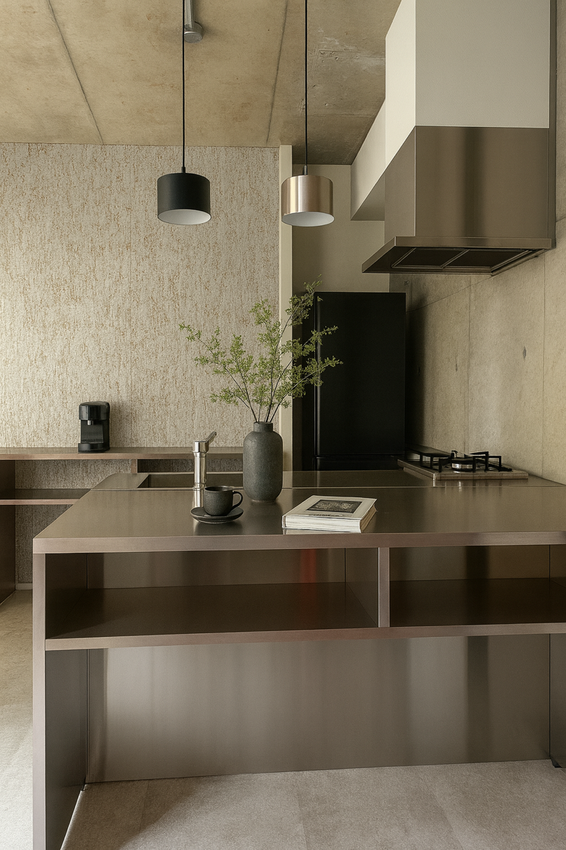 メタル調造作テーブル