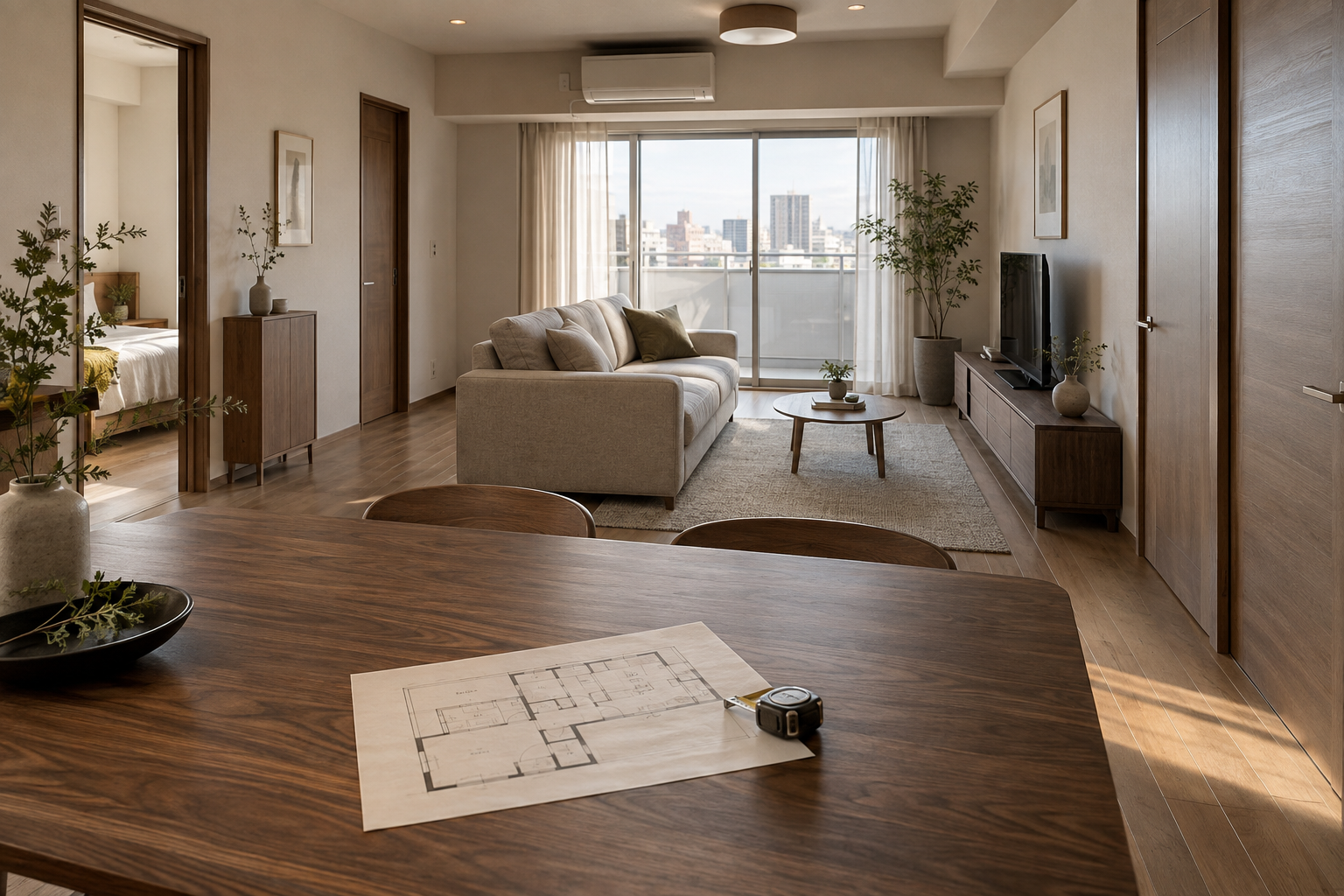 中古マンションの内見に家具の寸法を持っていく｜ソファー・収納の配置確認
